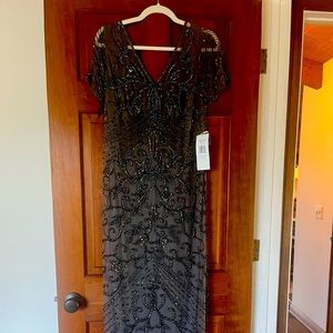 Beaded evening dress never worn. NWT